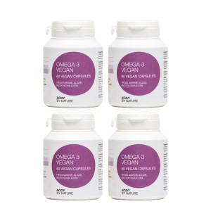 Plant Marine Algae Omega 3 Vegan, DHA/EPA (4 Pack)