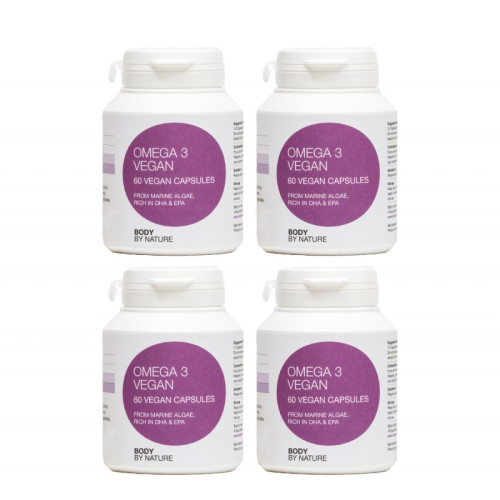 Plant Marine Algae Omega 3 Vegan, DHA/EPA (4 Pack)