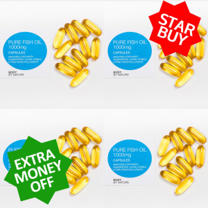 ** STAR BUY ** 4 x 100 Pure Fish Oil Eco Packs ** STAR BUY ** 4 x 100 Pure Fish Oil Eco Packs
