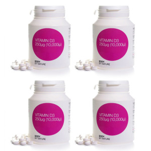 ** STAR BUY ** Vitamin D3 (4 Pack) - 250ug (10,000iu) ** STAR BUY ** Vitamin D3 (4 Pack) - 250ug (10,000iu)