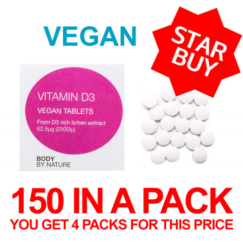 Vitamin D3 - (2500iu) - 150 Eco Pack - 4 Pack Vitamin D3 - (2500iu) - 150 Eco Pack - 4 Pack